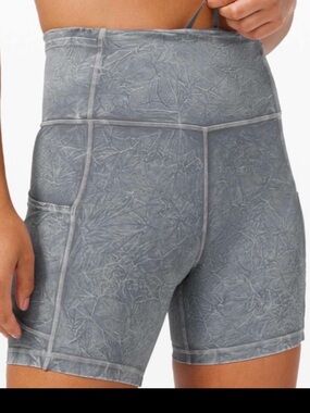 lululemon athletica Gray High-Rise Bike Shorts